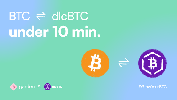 dlcBTC is on garden!