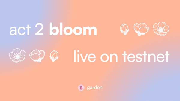 act 2: testnet is live 🌸